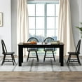 thumbnail image 4 of Gymax 5 PCS Dining Set Rectangular Wooden Dining Table 4 Windsor Chairs Kitchen Black, 4 of 8