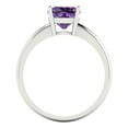 thumbnail image 4 of 2 ct Cushion Cut Simulated Alexandrite Solitaire Engagement Ring for Women in 18K White Gold, 4 of 5