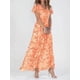 thumbnail image 1 of HH 2023 New Beach Large Swing Dress Chiffon Floral Short Sleeve Ruffled V-neck Fashion Waist-Controlled Dress, 1 of 1