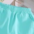 thumbnail image 5 of LJEFF Girls Elastic Waist Shorts, Quick Dry Lightweight 4-Way Stretch High Waist Shorts for Kids Green Size 12 Years, 5 of 7