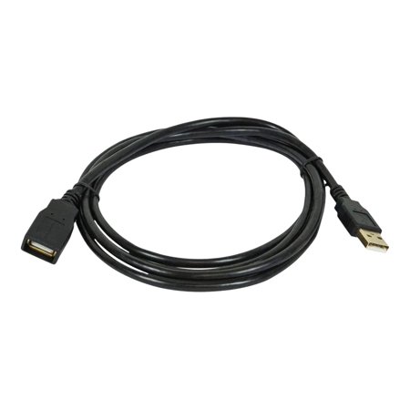 UPC: 0889028140819 | Monoprice USB Type-A to USB Type-A Female 2.0 Extension Cable – 6 Feet – Black (5 Pack) 28/24AWG  Gold Plated Connectors