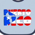 thumbnail image 4 of Inktastic Puerto Rico Flag in Text Boys or Girls Baby Bib, 4 of 4