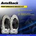 thumbnail image 4 of AutoShack Front Drilled & Slotted Brake Rotors Calipers | Replacement for 1996-2005 Honda Civic 2010-2014 Insight 1997-2000 Acura EL 1.3L 1.6L 1.7L FWD | E-Coated | 4-PC Brake Kit | ShadowGuard, 4 of 6