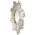 thumbnail image 3 of Northlight 25" Shiny Gold Sunburst Wave Glass Round Wall Mirror, 3 of 5
