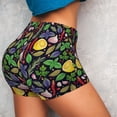 thumbnail image 4 of Susaid Herbs And Spices Print Intensify Workout Shorts for Women Seamless Scrunch Short Gym Yoga Running Sport Active Exercise Fitness Shorts-Large, 4 of 8