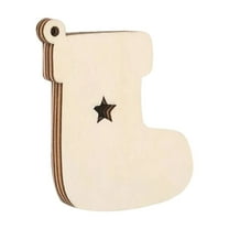 Wooden Ornaments, 10 Pcs Ornament Decoration Kit For The Christmas Tree , Wooden Decorations With Hanging Cords Christmas Decoration DIY Crafts