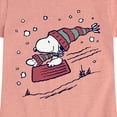 thumbnail image 3 of Peanuts - Snoopy Sledding - Toddler & Youth Girls Short Sleeve Graphic T-Shirt, 3 of 6