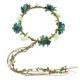 thumbnail image 2 of Elegante diadema elástica de rosas con múltiples flores para mujer Azul, 2 of 7