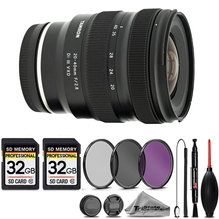 Tamron 20-40mm f/2.8 Di III VXD Lens for Sony E +3PC FILTER + 64GB STORAGE BUNDLE KIT