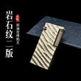 thumbnail image 6 of Sky Dome Lift Arm Side Sliding Flip Double Oil Tank Brass Engraving Retro Kerosene Lighter for Women and Creative Men,地裂纹, 6 of 13