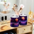 thumbnail image 3 of Yayeee 2 Pack Qtip Holder Bathroom Cotton Swab Canister with Lid Clear Dispenser Set, Pink Digital Art, 3 of 6
