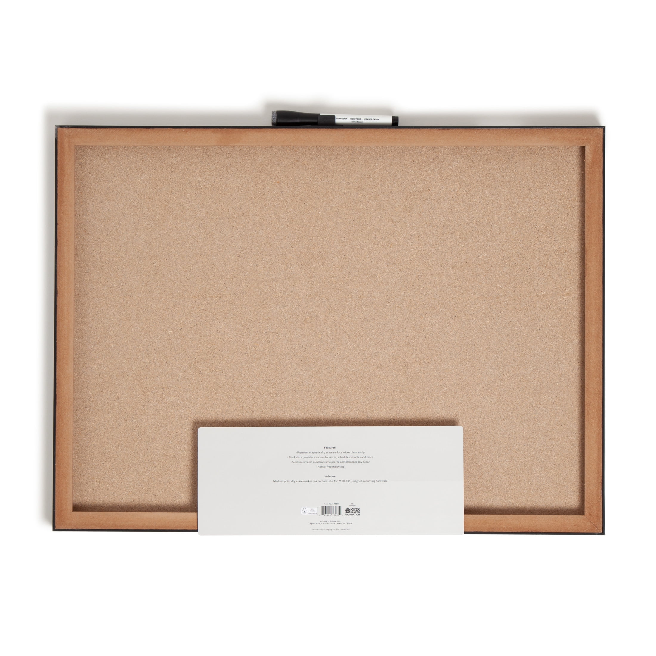 U Brands 23 x 17 Inch Magnetic Dry Erase Board with Thin Edge Frame