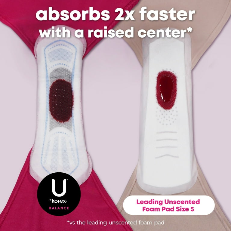 U By Kotex Balance Sized For Teens Ultra Thin Overnight Pads With Wings Overnight Absorbency, 12 Count - City Market