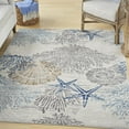 thumbnail image 2 of Nourison Pompeii Ivory Grey Blue 5'3" x 7'3" Area Rug, Coastal, Beach, Nautical, Bed Room, Living Room, Dining Room, Kitchen, Easy Cleaning, Non Shedding,, 2 of 10