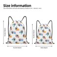 thumbnail image 4 of Drawstring Backpack - Panda And Rainbow Splash Proof Small Drawstring Gym Bag for Women Men, Cinch Sports String Bag Backpack for Travel Swimming Beach, 4 of 8