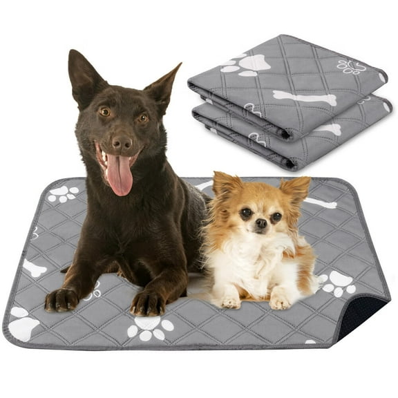 Washable Pee Pads for Dogs,18'' x 24" Reusable Puppy Pads with Super Absorbent for Pet Training,Housebreaking and Incontinence,2 Pack Puppy Potty Pads with Waterproof Bottom
