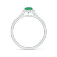 thumbnail image 2 of ANGARA Natural Pear-Shaped Emerald Halo Engagement Ring in 14K White Gold for Women (Size-7x5mm) | May Birthstone, Birthday, Anniversary, Jewelry Gift for Women | Natural Emerald Ring, 2 of 11