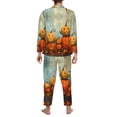 thumbnail image 2 of Halloween Costumes Mens Pajamas Set, halloween cute pumpkin (5) Halloween Pajamas Button Down Long Sleeve Loungewear Halloween Sleepwear Pjs sets for Men, 2 of 7