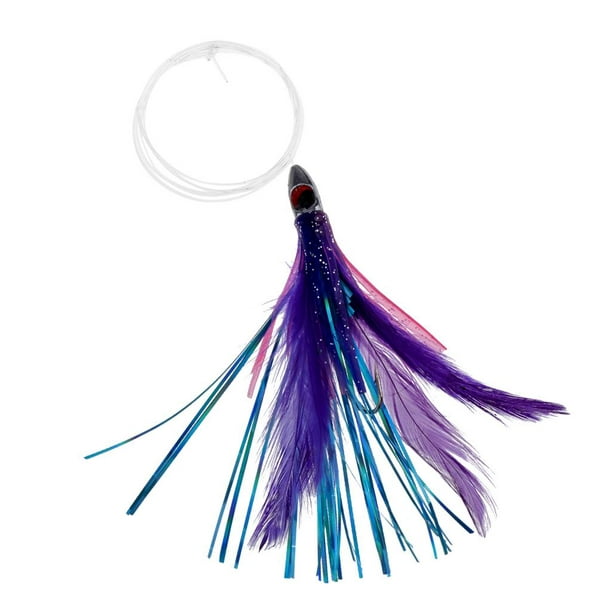 14cm Fishing Spoon Squid Baits Squid Skirts - Feathers Color Random, 10G 