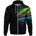 thumbnail image 4 of Sudadera con capucha y cremallera con estampado 3D de la bandera de Tanzania, ropa africana, ropa de calle unisex, chaqueta informal de gran tamaño, chándales, jerséis, 4 of 5