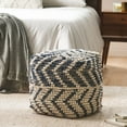 thumbnail image 2 of Bonnie Boho Wool and Cotton Large Ottoman Pouf, 2 of 7