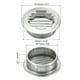 thumbnail image 2 of Ventiladores de Soffit Redondos Uxcell de 4.5", Cubierta de Ventilación de Malla de Louver de Acero Inoxidable para Cocina y Baño, 2 of 6