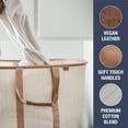 thumbnail image 3 of CleverMade Collapsible Fabric Laundry Hamper Premium, Mocha,, 2 Pack, 3 of 8