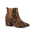 thumbnail image 1 of Unique Bargains Women's Pointed Toe Block Heel Chelsea Ankle Boots Leopard 8.5, 1 of 8
