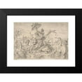 thumbnail image 2 of Gottfried Bernhard Goetz 24x17 Black Modern Framed Museum Art Print Titled - Allegory of Africa (1728-74), 2 of 5