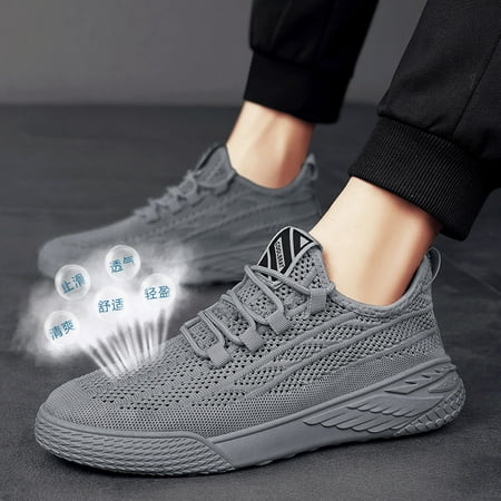 

2024 Summer New Breathable Sports Running Shoes Youth Flying Woven Coconut Shoes Daily All-match Low-top Casual Shoes