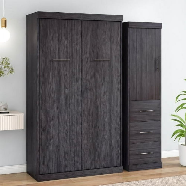 Twin storage outlet murphy bed