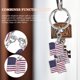 thumbnail image 3 of Llavero creativo con la bandera de Estados Unidos, llavero patriótico para hombre, recuerdo único de metal, llaveros, colgante para bolso, llaves de coche, mochilas., 3 of 7