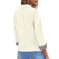 thumbnail image 2 of Vedolay Top Women Plus Size Button Casual Open Front Long Sleeves Work Office Blazer Jacket,White XL, 2 of 5