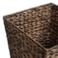 thumbnail image 5 of happimess Theo Coastal Farmhouse Handwoven Water Hyacinth 4.8-Gallon Tapered Square Wicker Waste Basket, Brown (Set of 2), 5 of 6
