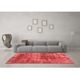 thumbnail image 3 of Ahgly Company Indoor Square Abstract Red Modern Area Rugs, 8' Square, 3 of 4