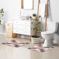 thumbnail image 7 of 2 Piece Bath Mat Set with U-Shaped Toilet Mat and Rectangle Bath Rugs Non Slip Machine Washable Bathroom Mats Soft Pink Tie-dye Pattern, 7 of 7