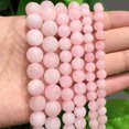 thumbnail image 3 of Cuentas de piedra mate natural pulidas con acabado mate, jaspe cebra rosa, ágatas, jades, howlitas, cuentas minerales para hacer joyas, pulseras DIY de 15'', 3 of 5