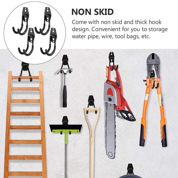 MIANGASTORE 4pcs Garage Storage Hooks Wall Utility Hooks Heavy