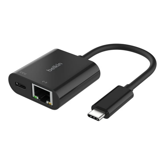 Belkin - Network adapter - USB-C - Gigabit Ethernet x 1 + USB-C (power only) x 1