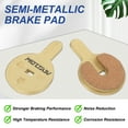 thumbnail image 4 of 2set Disc Brake Pad 0.88" x 1.32" Semi-Metallic Resin Bike Brake Pads with Spring for BB7 M355 M446 M640 Mountain Road Bikes, Gold, 4 of 7