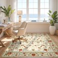 thumbnail image 3 of Design&I 4'x6' Ultra Soft Area Rug, Beige Boho Abstract Vintage Geometric Mosaic Solid Minimalist None Fluffy Washable Non Shedding for Bedroom Living Room Home Office, 3 of 7