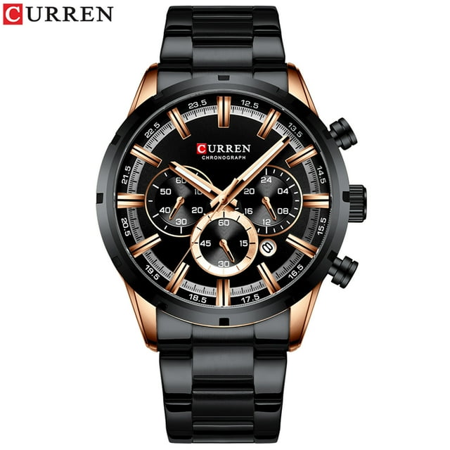 CURREN 8355 Montre pour Homme à Quartz de Luxe Classique Affaires Étanche 3ATM Grand Boîtier Grand Cadran