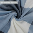 thumbnail image 6 of PiccoCasa Plaid Blanket Fuzzy Plush Blanket for Bed, Blue and White King/90"*102", 6 of 8