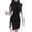 Black, variant on PMVFHDE Womens Dresses Gothic Punk Chinese Cheongsam Short Sleeve Bodycon Split Dress Black,L