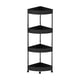 thumbnail image 2 of Xihbxyly Estante de Esquina para Baño, Organizador Desmontable de 4 Niveles, Ruedas, Drenaje Eficiente, Diseño Compacto, Solución de Almacenamiento para Baño, 85 X 36 Cm, Color Blanco y Negro., 2 of 6