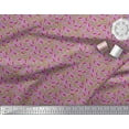 thumbnail image 2 of Soimoi Coton Jersey Tissu Feuilles et Rouges Baies Fruits Tissu Imprimé par la Cour 58 Pouces de Large, 2 of 4