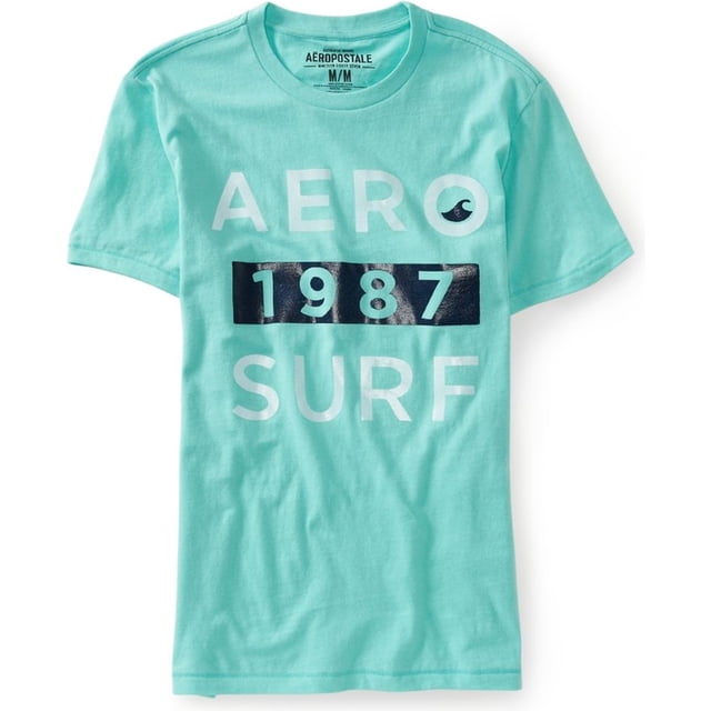 Camiseta gráfica Aeropostale 1987 Surf Graphic Hombre Verde Extragrande