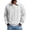 White, variant on HAOTAGS Men’s Zip-Up Polo Shirts Lightweight Clean Minimalist Design, Subtle Textured Knit Casual Layering Pullover Tops Light Blue Size L