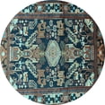 thumbnail image 1 of Ahgly Company Indoor Round Animal Light Blue Traditional Area Rugs, 8' Round, 1 of 4