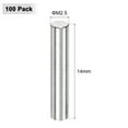thumbnail image 3 of Uxcell 100-Pack 2.5 x 14mm Dowel Pin, 304 Stainless Steel Support Pin Fastener Elements for Metal Devices [Silver Tone], 3 of 7
